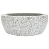 vidaXL Opzetwasbak rond &Phi;41x14 cm keramiek grijs