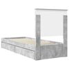 vidaXL Opslag bed met hoofdeinde Beton Grijs 75 x 190 cm Bewerkt hout