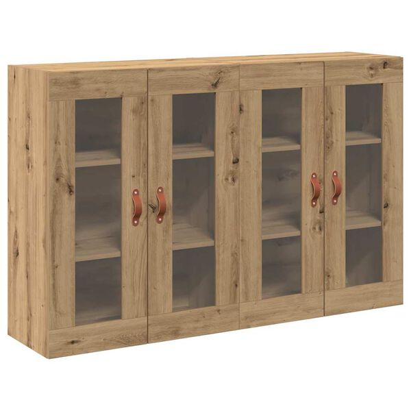 vidaXL Wandkasten 2 pcs Artisan Eiken 69,5 x 34 x 90 cm Bewerkt hout