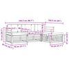 vidaXL Buiten bankenset met kussen 4 pcs Natuurlijk en Beige