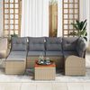 vidaXL Tuin Sofa Set 7 pcs beige en lichtgrijs