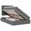 vidaXL LED Opslagbed met Matras Donkergrijs 120 x 200 cm Stof