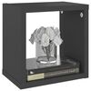 vidaXL Wandschappen kubus 6 st 22x15x22 cm grijs