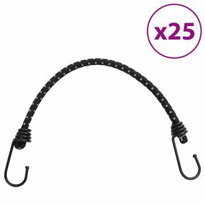 vidaXL Spanelastieken met reflecterende strips en haken 25 stuks 38 cm