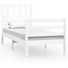 vidaXL Bedframe massief hout wit 100x200 cm