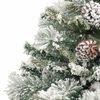 vidaXL Kerstboom met LED en dennenappels en sneeuw 150 cm PVC en PE