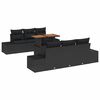 vidaXL Tuinbankenset 7 st Zwart poly rattan