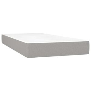 vidaXL Pocketveringmatras medium 90x190x20 cm stof lichtgrijs
