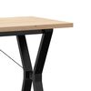 vidaXL Eettafel Y-frame 100x50x75,5 cm massief grenenhout en staal