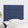 vidaXL Hoofdbord blauw 100x5x118/128 cm stof