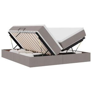 vidaXL Opbergbed met matras met opslag Taupe 180 x 200 cm Polyester