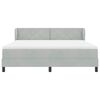 vidaXL Boxspringbed met matras Lichtgrijs 180 x 200 cm Fluweel