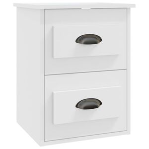 vidaXL Nachtkastje wandgemonteerd 41,5x36x53 cm wit