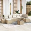 vidaXL Tuin Sofa Set met kussen 8 pcs Beige poly rattan