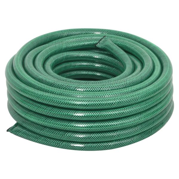 vidaXL Tuinslang met koppelingsset 0,9'' 100 m PVC groen