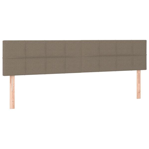 vidaXL Hoofdbord LED 160x5x78/88 cm stof taupe