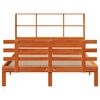 vidaXL Bed met boekenkast zonder matras grenenhout wasbruin 150x200 cm