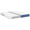 vidaXL Bedmatras met matras Blauw 180 x 200 cm Stof