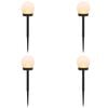vidaXL Buitenzonne-lampen met grondpin 4 st Warmwit 38,5 cm ABS