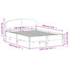 vidaXL Bedframe zonder matras massief grenenhout wit 140x190 cm