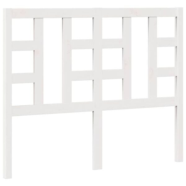 vidaXL Hoofdbord 126x4x100 cm massief grenenhout wit