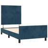 vidaXL Bedframe zonder matras 90x190 cm fluweel donkerblauw