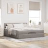 vidaXL Ottoman bed met matras 200x200 cm stof taupe