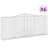 vidaXL Schanskorven 6 st gewelfd 400x50x160/180 cm ijzer