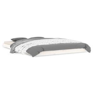 vidaXL Bedframe massief grenenhout wit 140x200 cm