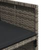 vidaXL 15-delige Tuinset met kussens poly rattan grijs