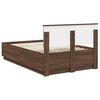 vidaXL Bedframe met hoofdeinde Bruin eiken 120 x 200 cm Bewerkt hout