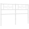 vidaXL Vervangend hoofdbord 150 cm metaal wit