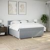 vidaXL Boxspring met matras stof lichtgrijs 180x200 cm