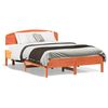 vidaXL Bed met matras massief grenenhout wasbruin 140x190 cm