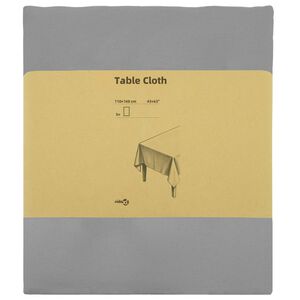 vidaXL Tafelkleed 5 st Rechthoekig Lichtgrijs 110 x 160 cm Polyester