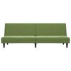 vidaXL Slaapbank 2-zits met voetenbank fluweel lichtgroen