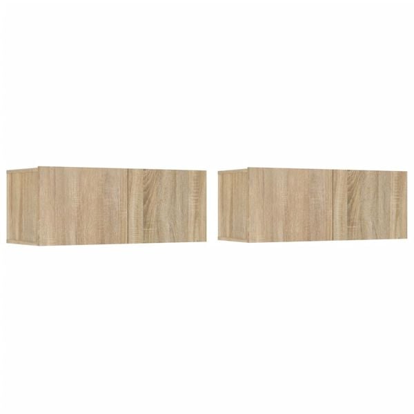 vidaXL 4-delige Tv-meubelset bewerkt hout sonoma eikenkleurig