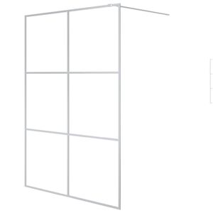 vidaXL Inloopdouchewand 140x195 cm transparant ESG-glas zilverkleurig