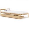 vidaXL Bedframe met 2 lades massief grenenhout 100x200 cm