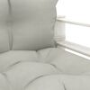 vidaXL Tuinbank met taupe kussens pallet hout