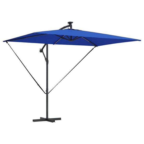vidaXL Parasol Azurblauw 294 x 200 x 270 cm Polyester en Aluminium