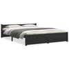 vidaXL Bedframe massief hout zwart 140x190 cm