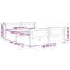 vidaXL Bedframe massief grenenhout wit 160x200 cm