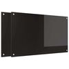 vidaXL Keukenachterwand 2 st Zwart 100 x 60 cm gehard glas