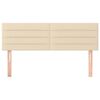 vidaXL Hoofdborden 2 st 72x5x78/88 cm stof cr&egrave;mekleurig