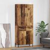 vidaXL Highboard met lade Oud Hout 69,5 x 34 x 180 cm Bewerkt hout