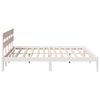 vidaXL Bedframe met hoofdeinde Wit 200 x 200 cm Massief grenenhout