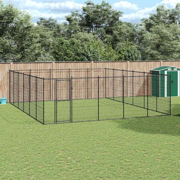 vidaXL Hondenkennel 36,3 m&sup2; staal