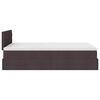 vidaXL Ottoman bed met matras 120x190 cm stof donkerbruin