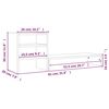 vidaXL Monitorstandaard 81x20x30 cm massief grenenhout
